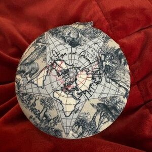 Dior Round the World Map jewelry pouch